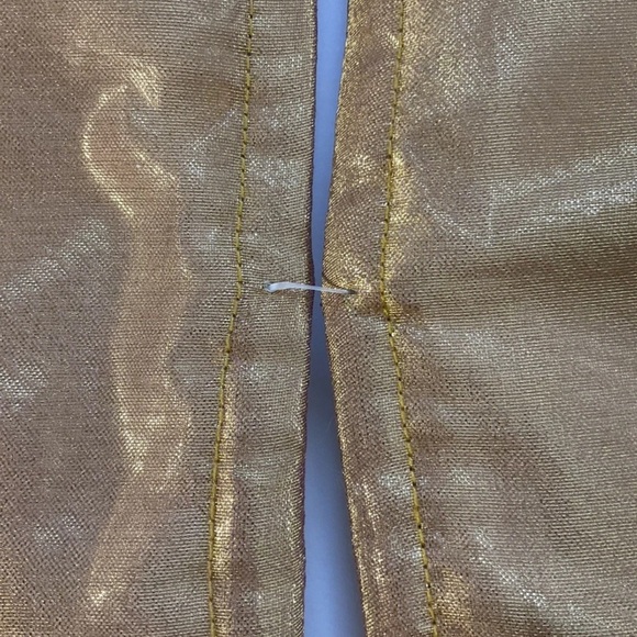 Santa’s Best Tree Skirt Gold Satin Purple Velvet Trim - Picture 8 of 16